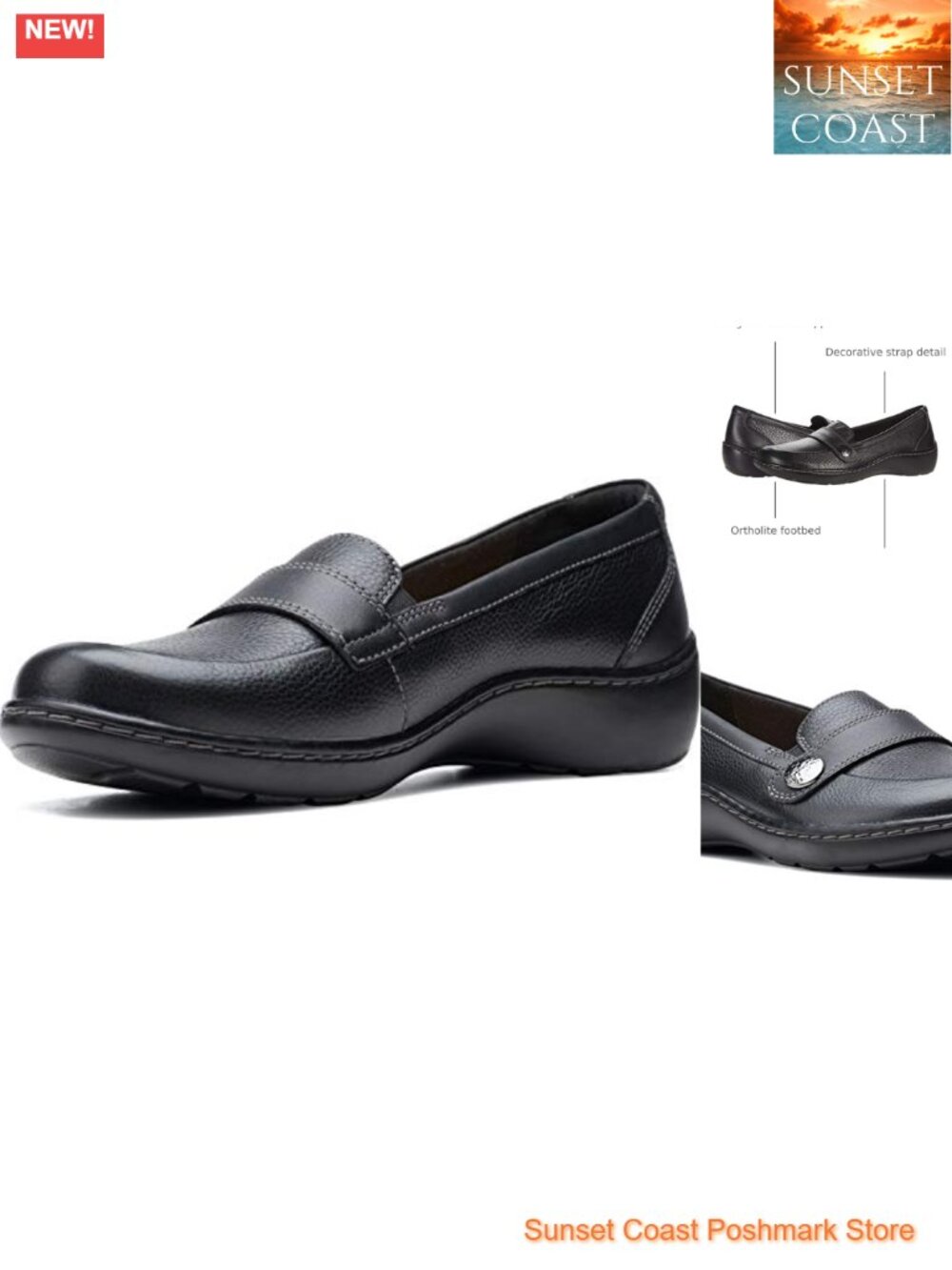 Clarks Cora Daisy Women's Slip-On Loafers Ortholite Comfort